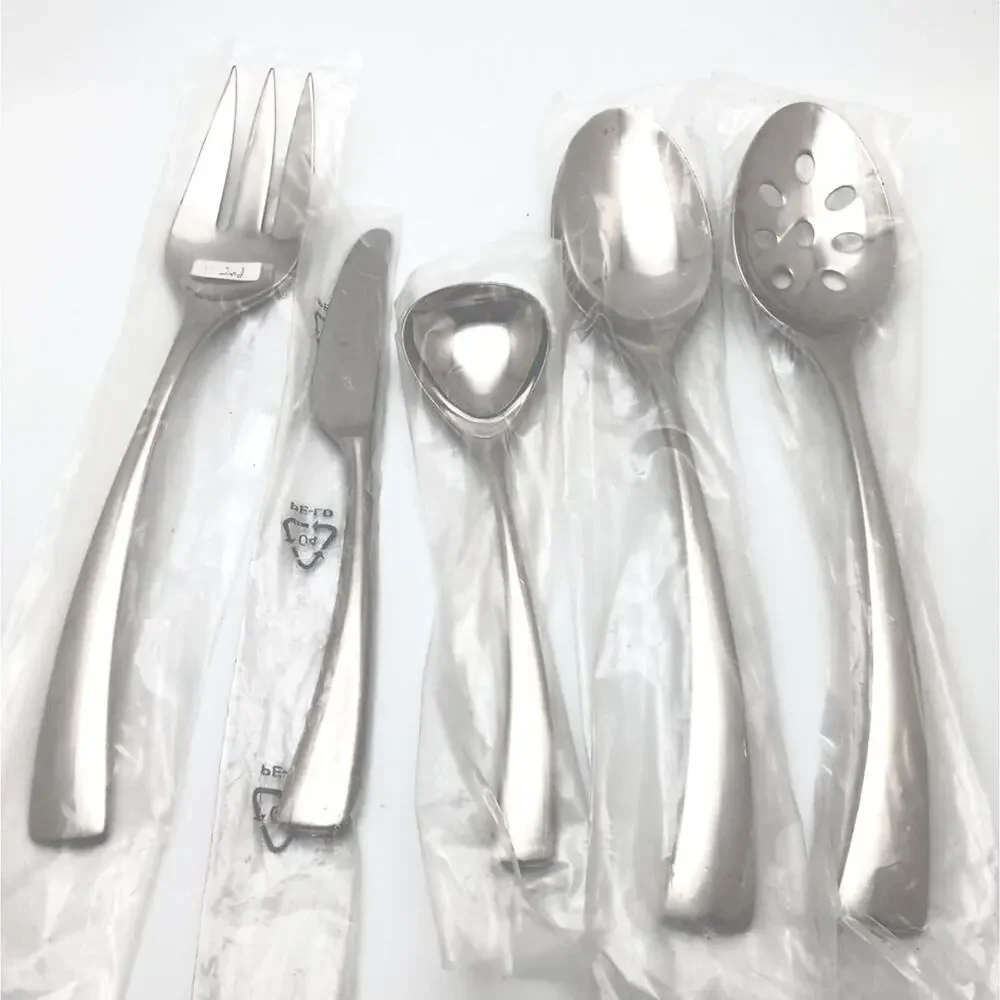 Dansk Umbra 5 Piece Server Hostess Set 18/10 Stainless Glossy Flatware China
